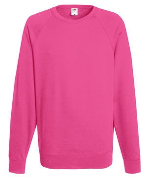 FELPA RAGLAN LEGGERA ( FRUIT OF THE LOOM ) fucsia